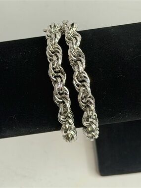 Monet Silver Twisted Rope Link Bracelets - Women Jewelry